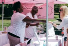 12 Key Metrics to Track Commenting Success in 2025 Two women selling goods to a customer at an outdoor stall during the day.